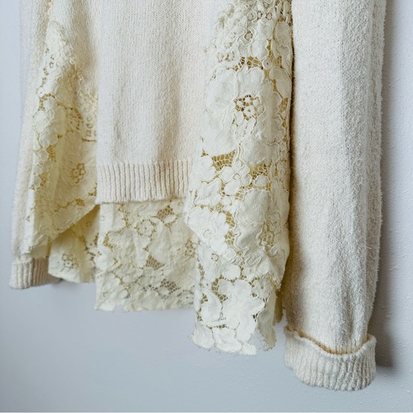 Twinset Cotton and lace asymmetrical cozy sweater - Picture 14 of 15